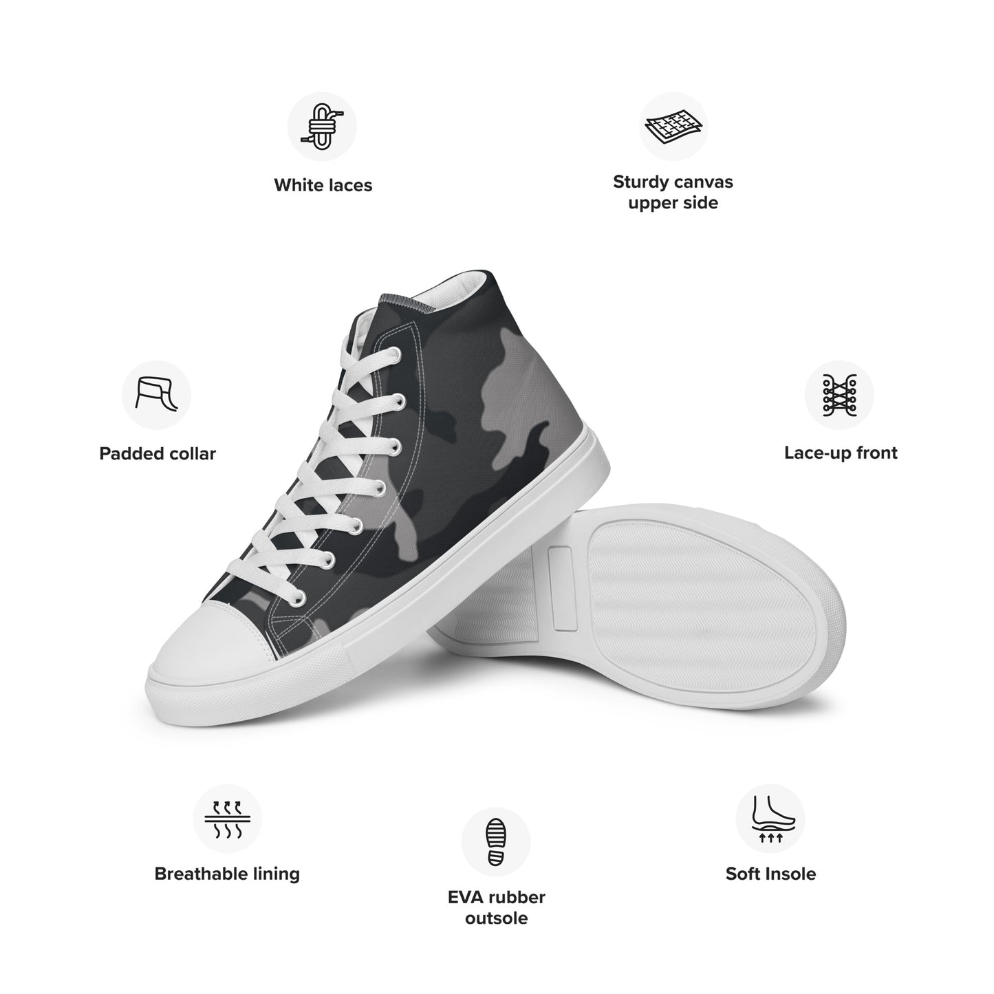 Women’s high top canvas shoes