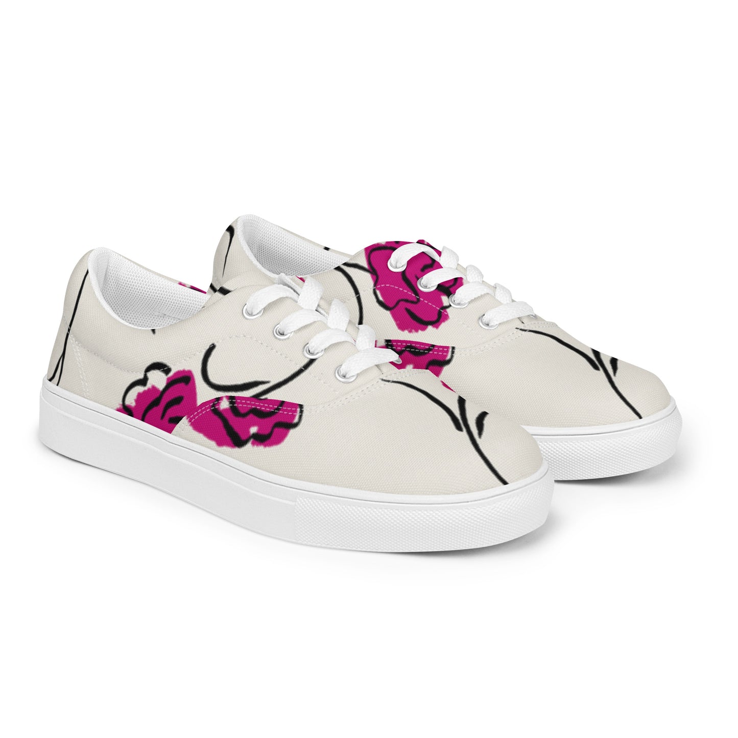 Women’s lace-up canvas shoes